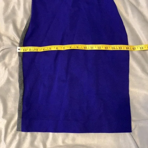 Diane von furstenberg size 0 hallie blue gray color block body con sheath dress - Picture 10 of 10